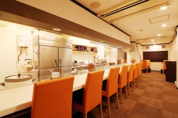 Counter seats inside MARE, Gion Kyoto